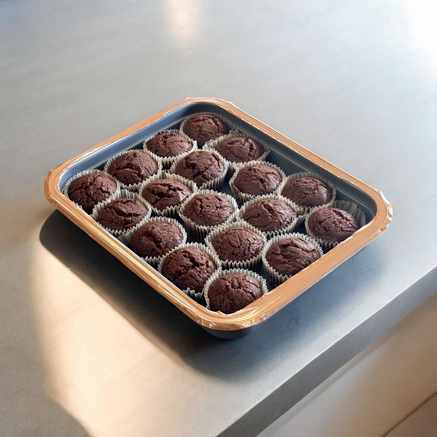 BULK 12 x Tray Packs, Military MRE Chocolate Muffin, Ready to Eat