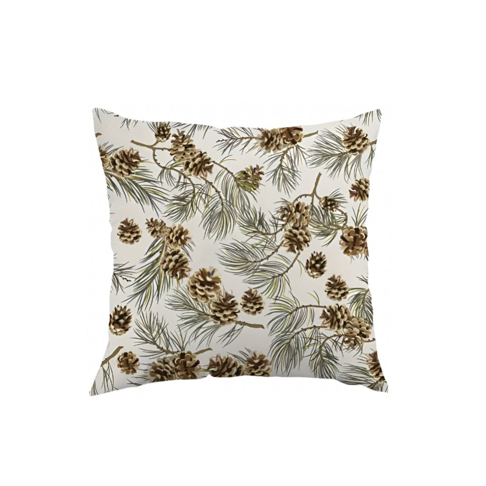 Pine and Cone Pillow Cover