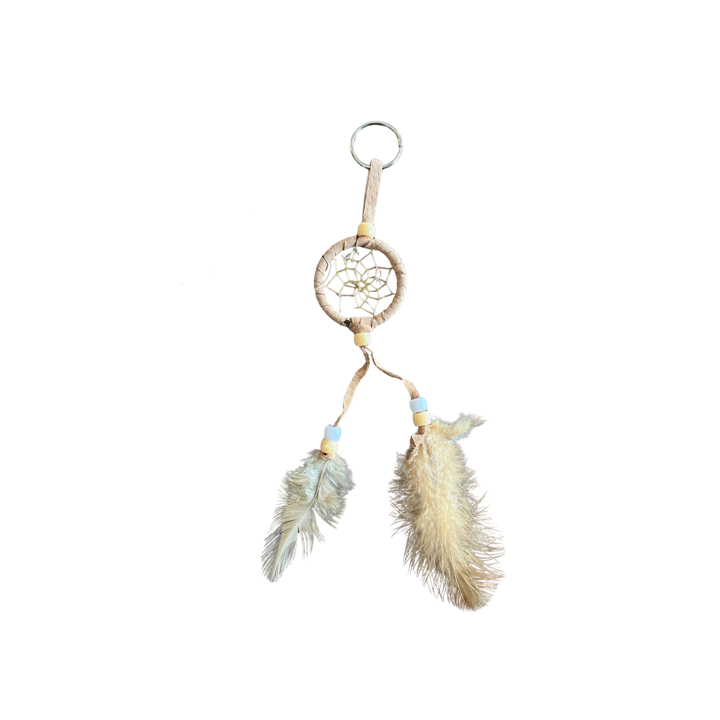 Leather Dream Catcher Keychain