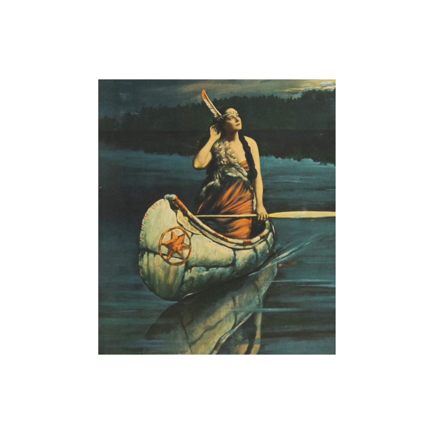 Minnehaha In Her Canoe Print
