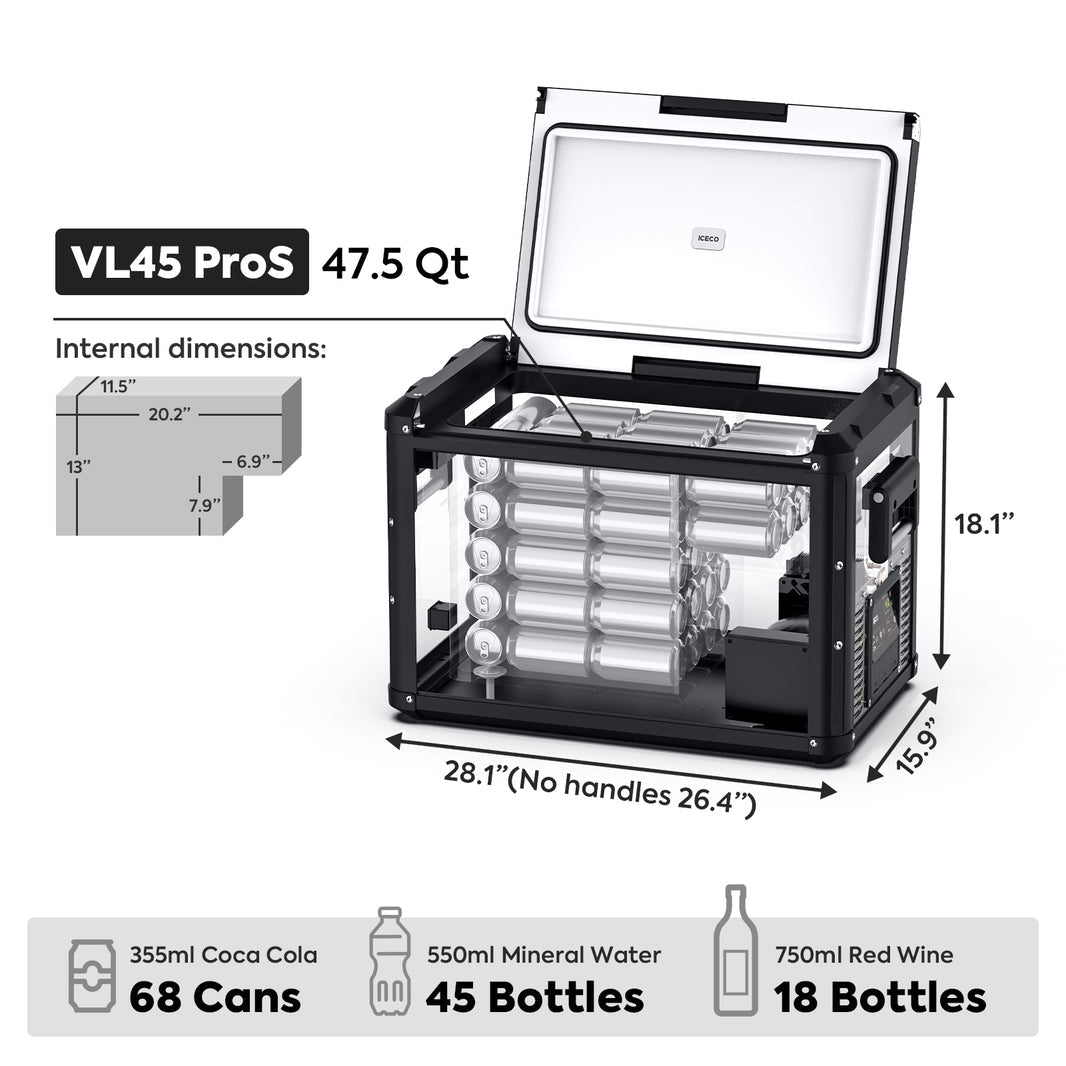 VL45ProS Single Zone Portable Fridge Freezer