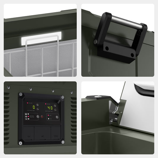 VL75ProD Olive 12V Heavy Duty Fridge Freezer