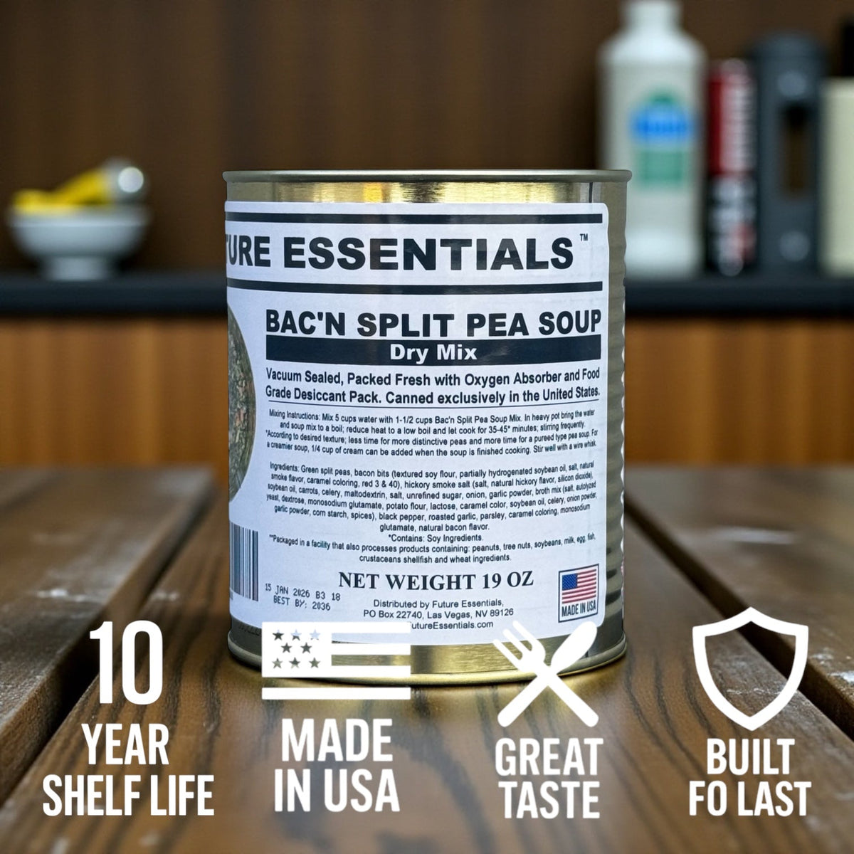 Future Essentials Bacon Split Pea Soup Dry Mix