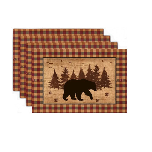 Rustic Bear Placemats - Set of 4