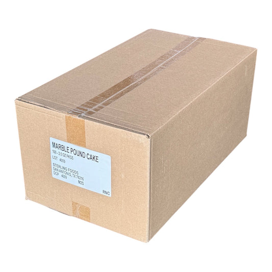BULK MRE Dessert - 100 packs of Marble Pound Cake