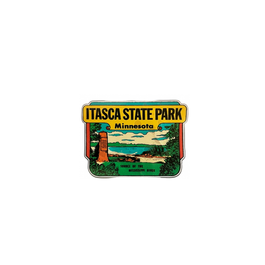 Vintage-Style Itasca Sticker