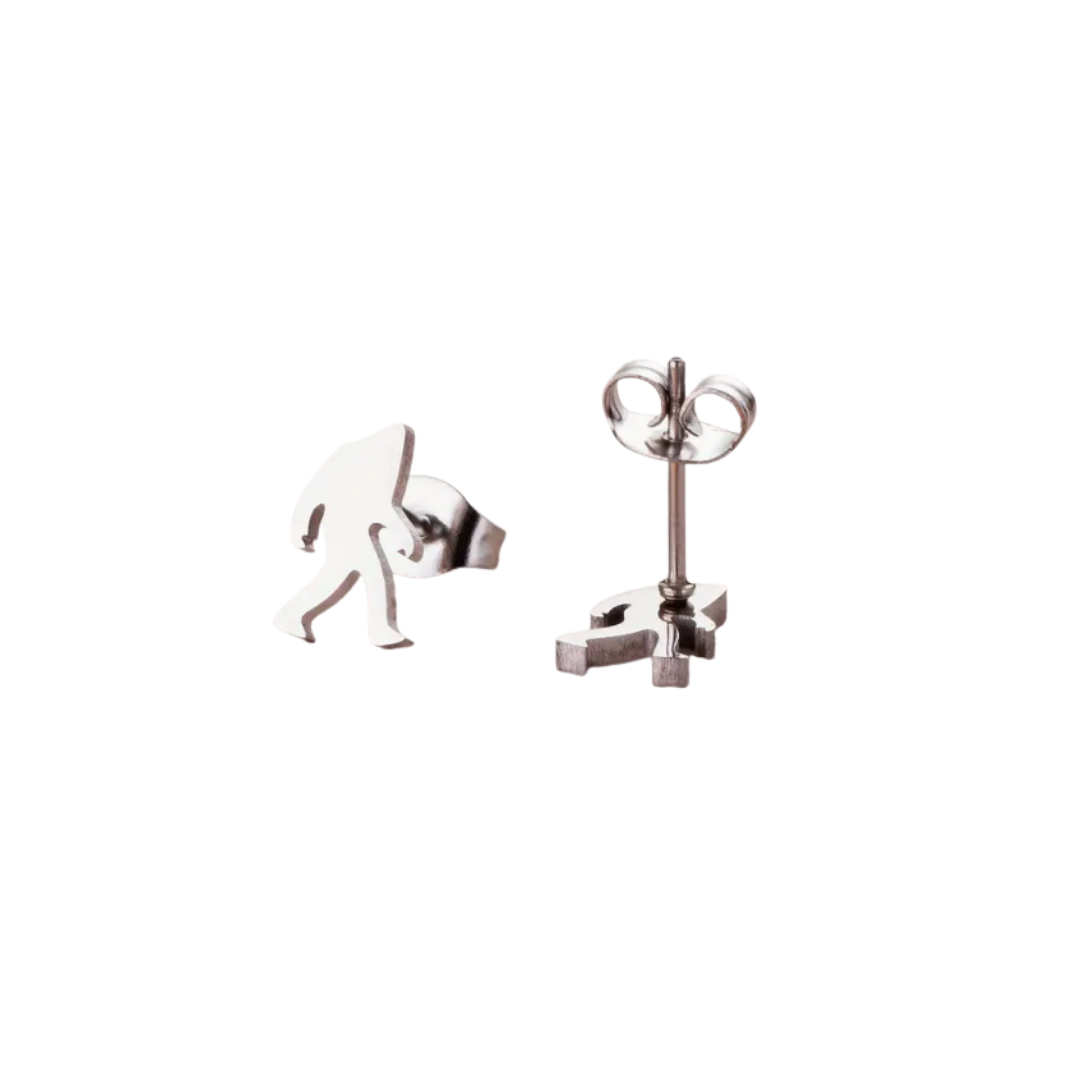 Sasquatch Stud Earrings - Silver